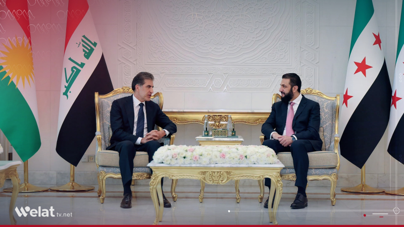 Serokatiya Sûriyê: Şeri´ û Nêçîrvan Barzanî peywendiyên dualî û pêşhatên herêmî gotûbêj kirin