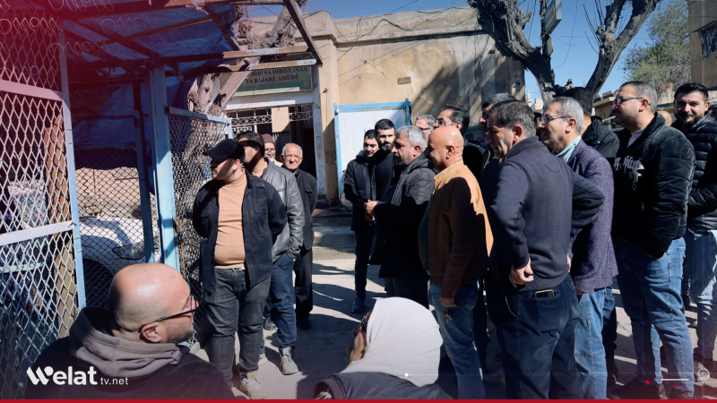 وقفة احتجاجية بسبب انقطاع الكهرباء عن سوق مدينة عامودا