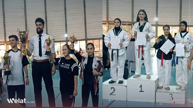 دیمەشق.. قوتابخانە کوردییەکان 19 مەدالیایان لە پاڵەوانێتیی سووریا بۆ تایکواندۆ بەدەستهێنا