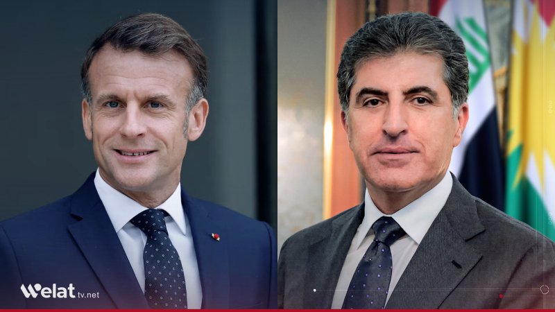 ماكرون يدين الهجوم على منزل نيجيرفان بارزاني بدهوك 