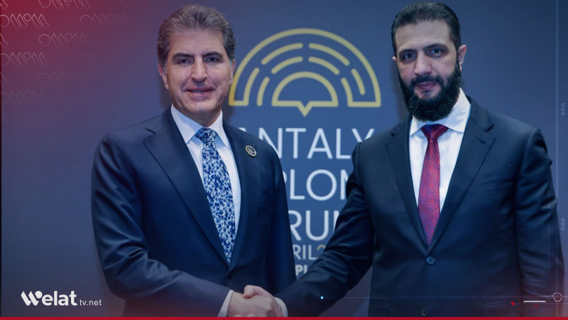 نيجيرفان بارزاني يبحث مع الشرع أوضاع الكورد والمكونات في سوريا