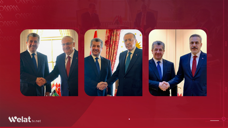 Mesrûr Barzanî li gel Erdogan, Fîdan û Guler dicive 