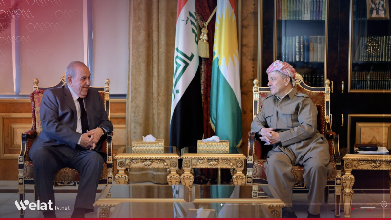 Serok Barzanî û Dr. Iyad Elawî civiyan