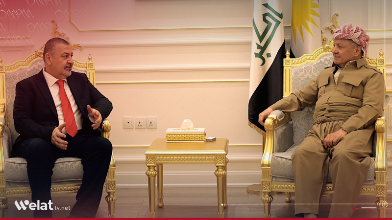 سەرۆک بارزانی پێشوازی لە سکرتێری گشتیی کۆنگرەی نیشتیمانیی عێراق دەکات