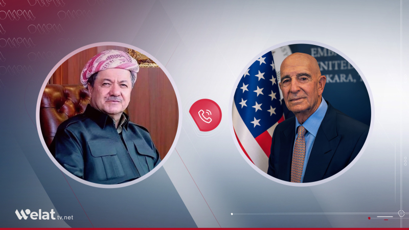 Serok Barzanî û Tom Barrack pêşhatên Sûriyê gotûbêj kirin